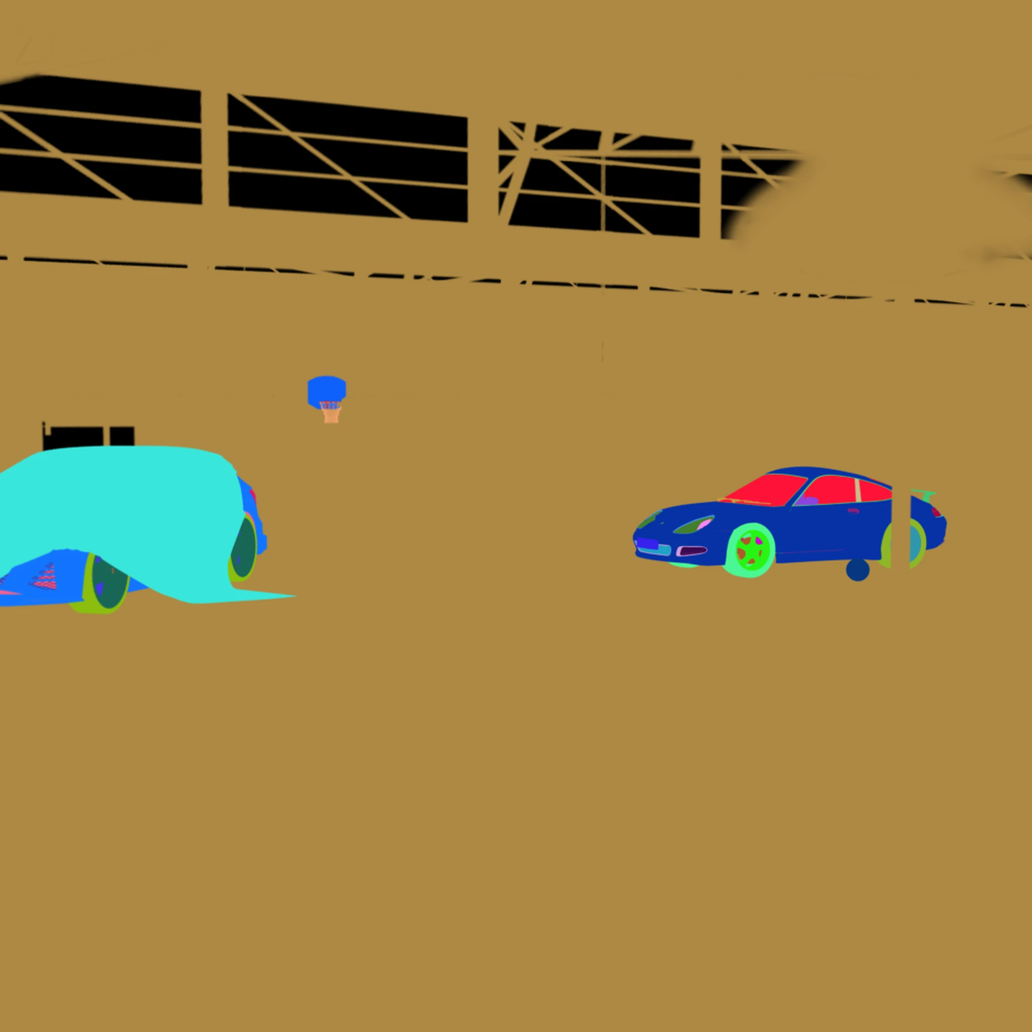 Object ID pass, Halle 2 scene